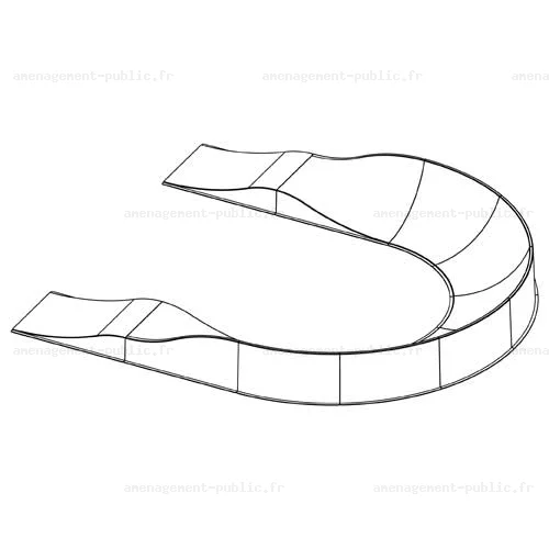 Module de pumptrack en polyester renforcé